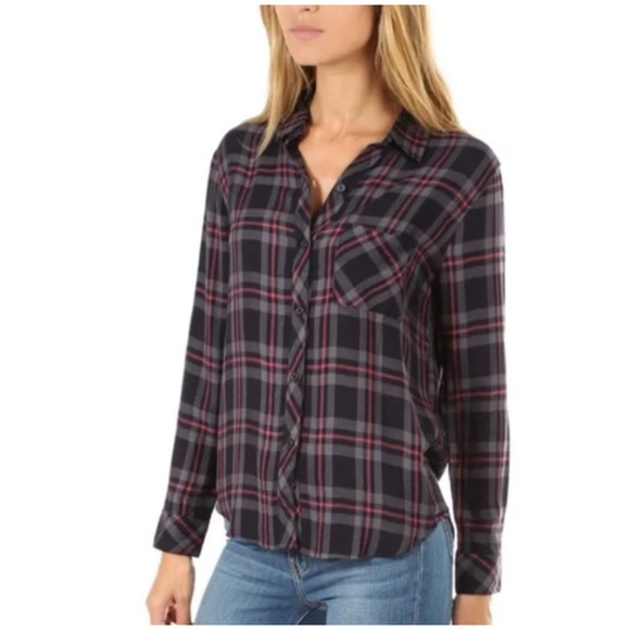 Rails Hunter Shirt in Coal-Grey-Rose Small - Picture 4 of 16